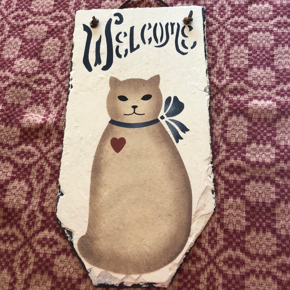 Cat plaque/ country farmhouse